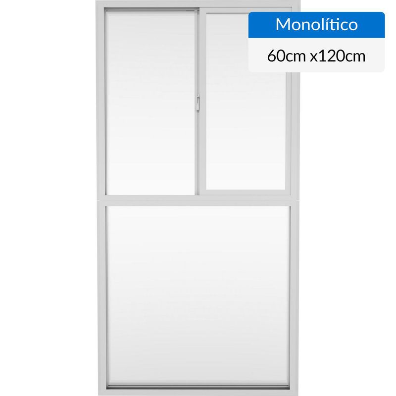 WINTEC - Ventana PVC 60x120 cm monolítico blanco corredera
