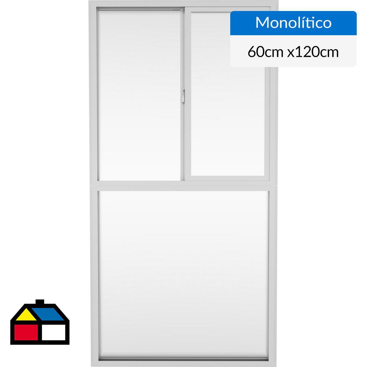 WINTEC - Ventana PVC 60x120 cm monolítico blanco corredera