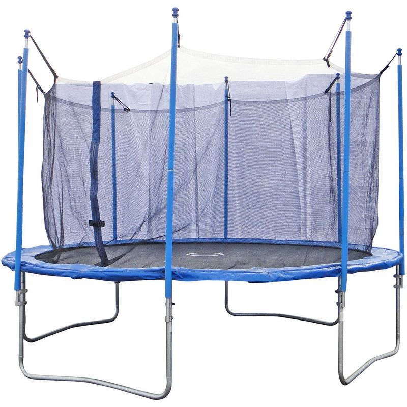 GAME POWER - Cama Elástica y Malla Protección 366x280x366 cm Azul