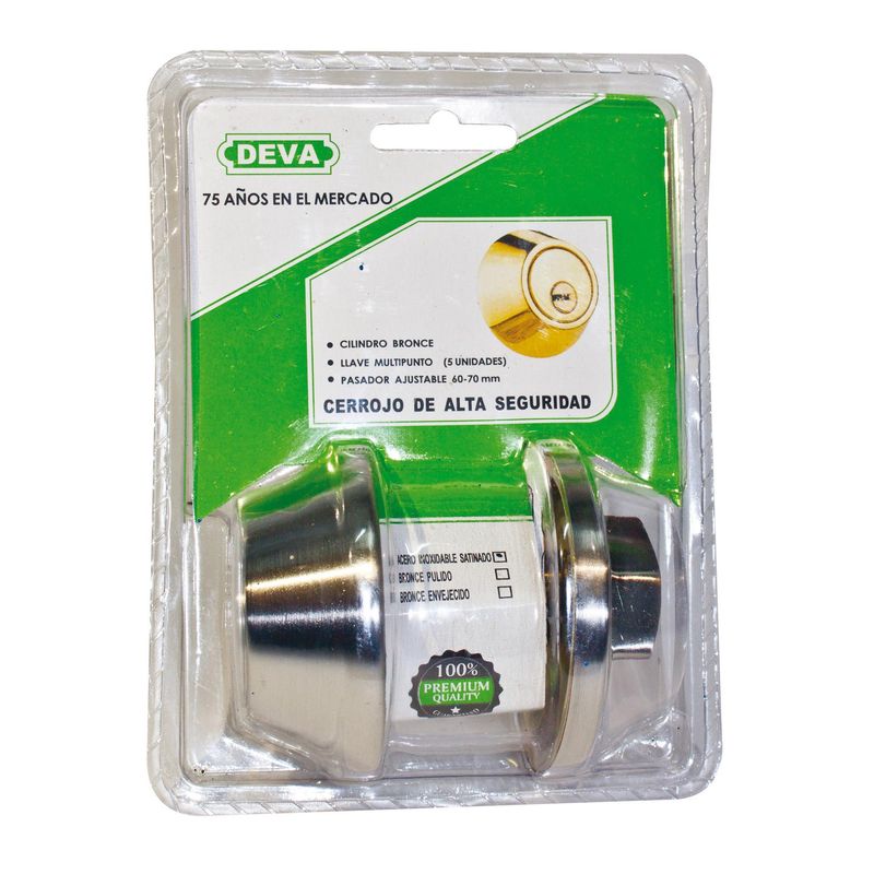 DEVA - Cerrojo llave mariposa Seguridad  Inoxidable
