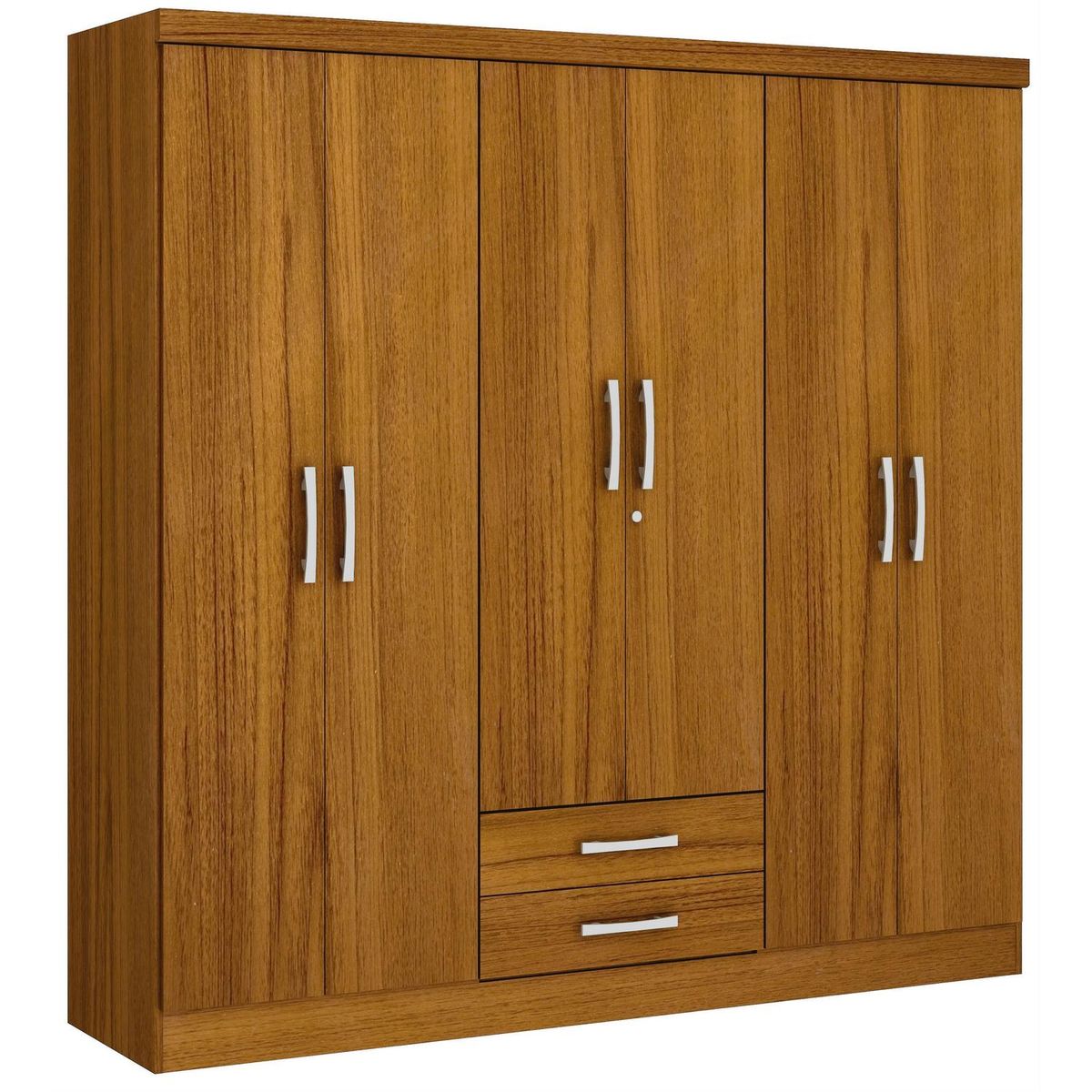 YARDAS - Clóset 6 Puerta(s) 2 Cajón(es) 1 Repisa(s) 180x181x47 cm Teca