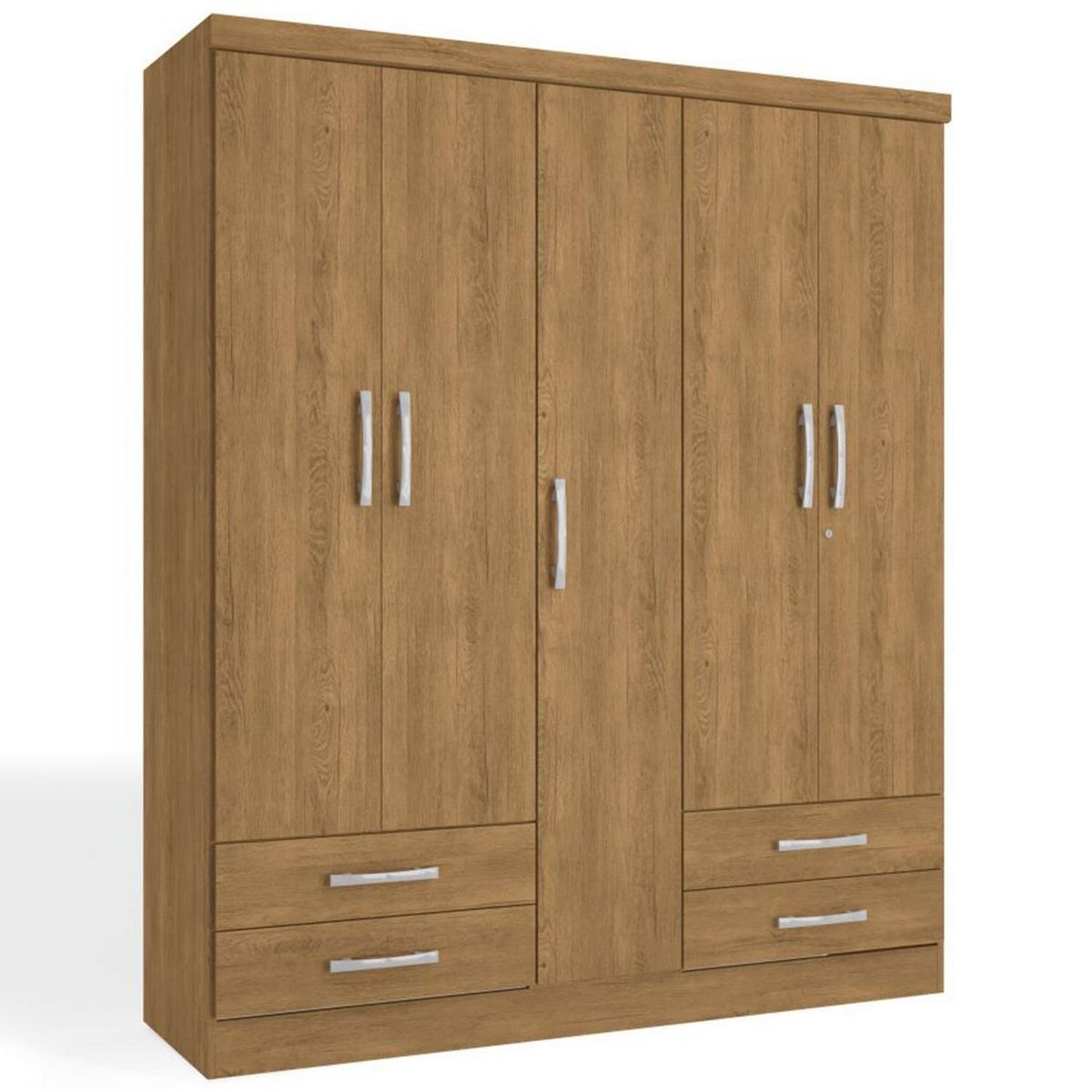 YARDAS - Clóset 5 Puerta(s) 4 Cajón(es) 3 Repisa(s) 152x181x47 cm Teca