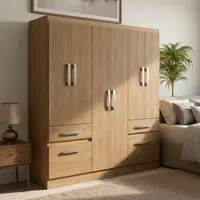 Clóset 6 Puerta(s) 2 Cajón(es) 1 Repisa(s) 162x180x45 cm Teca