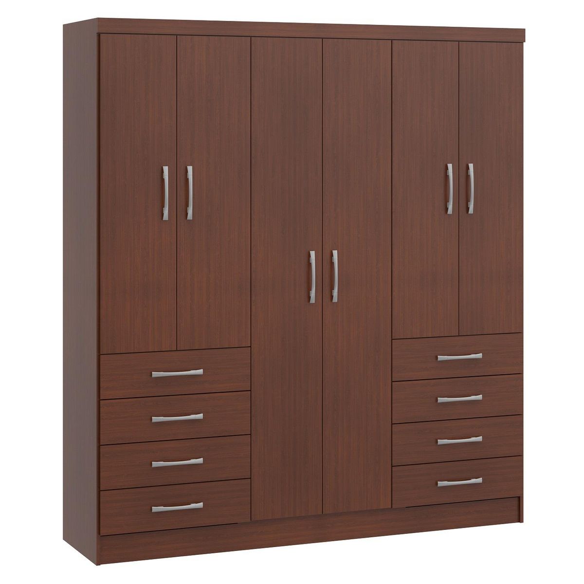 YARDAS - Clóset 6 Puerta(s) 180x201x47 cm Caoba