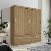 Clóset 4 Puerta(s) 4 Cajón(es) 3 Repisa(s) 183x201x48 cm Teca