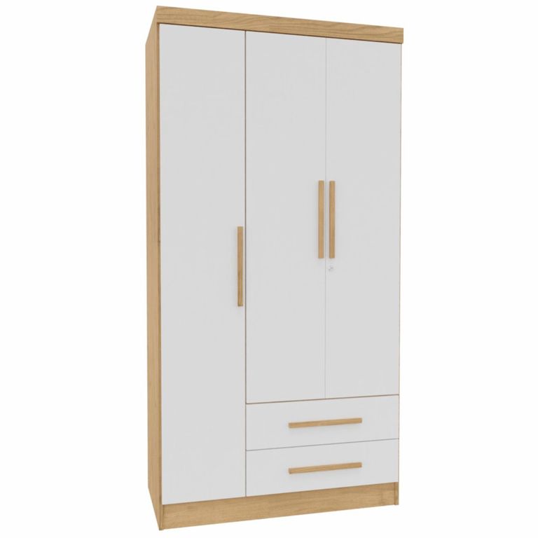 Clóset 3 Puerta(s) 2 Cajón(es) 3 Repisa(s) 91x180x47 cm Blanco