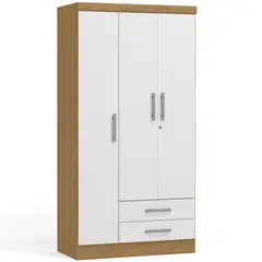 YARDAS - Clóset 3 Puerta(s) 3 Repisa(s) 91x180x47 cm Blanco