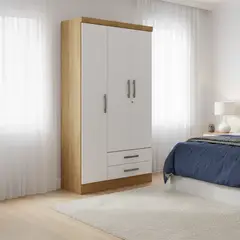 YARDAS - Clóset 3 Puerta(s) 2 Cajón(es) 3 Repisa(s) 91x180x47 cm Blanco