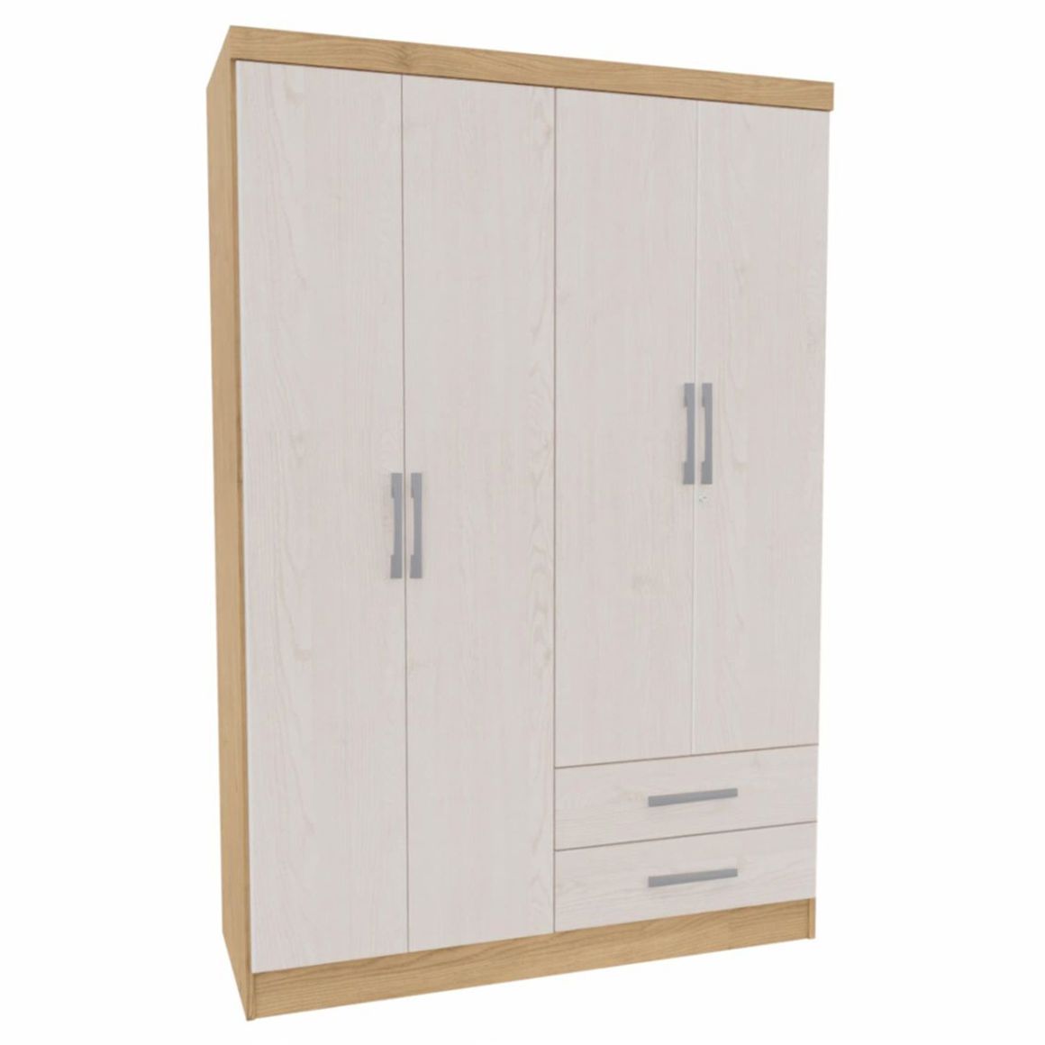 Clóset 4 Puerta(s) 2 Cajón(es) 2 Repisa(s) 121x180x47 cm Blanco