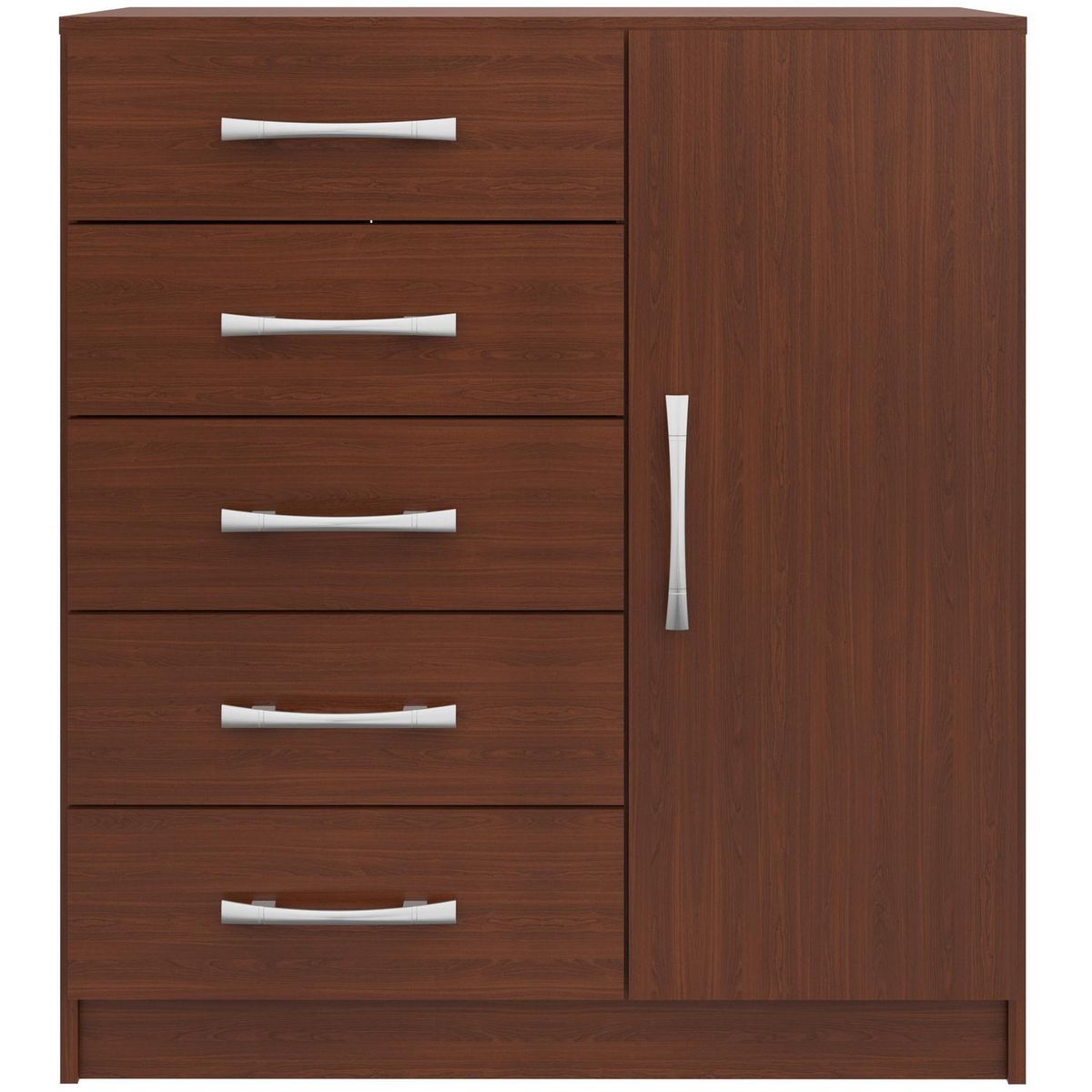 YARDAS - Cómoda 1 Puerta 5 Cajón(es) S265 83x88x40 cm Caoba