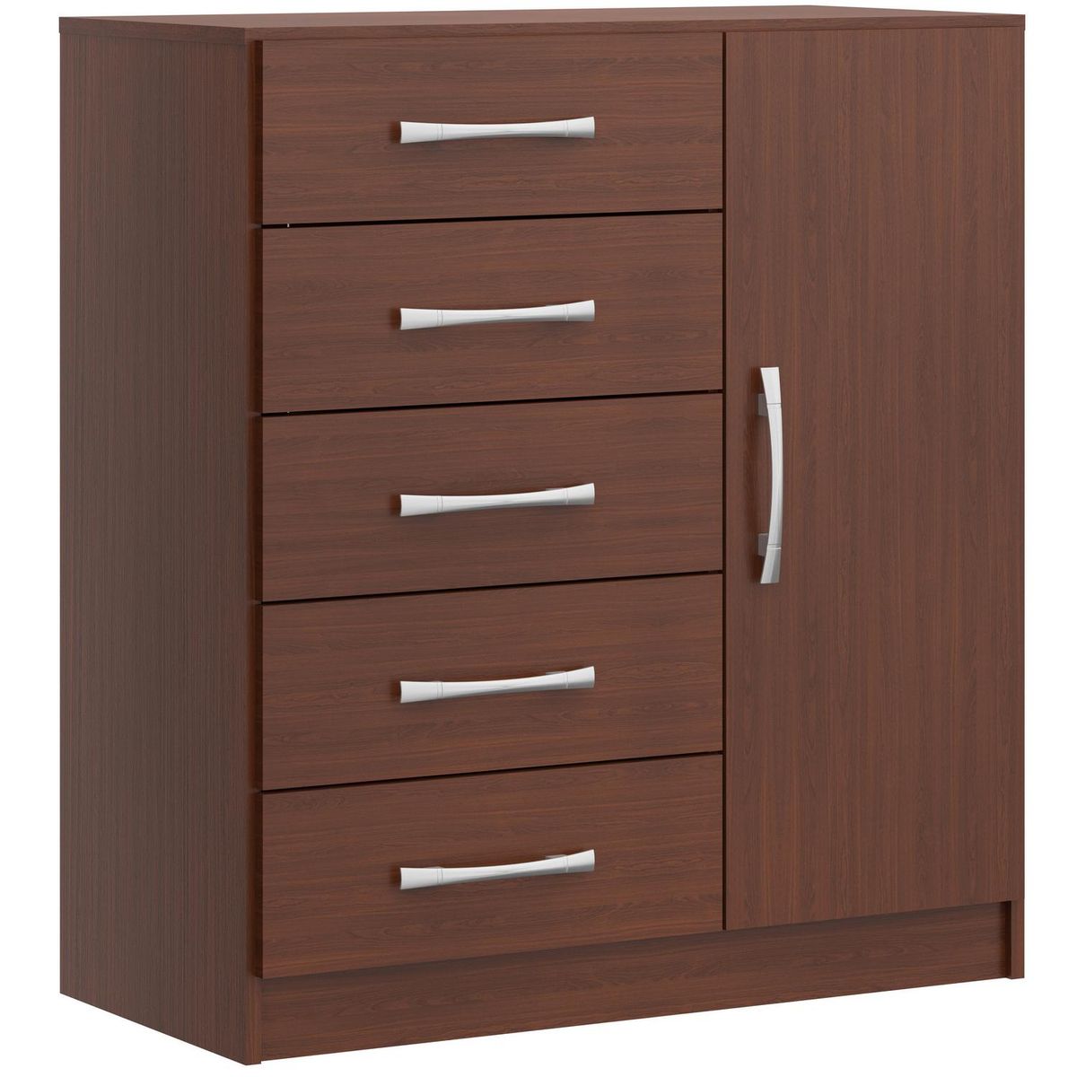 YARDAS - Cómoda 1 Puerta 5 Cajón(es) S265 83x88x40 cm Caoba