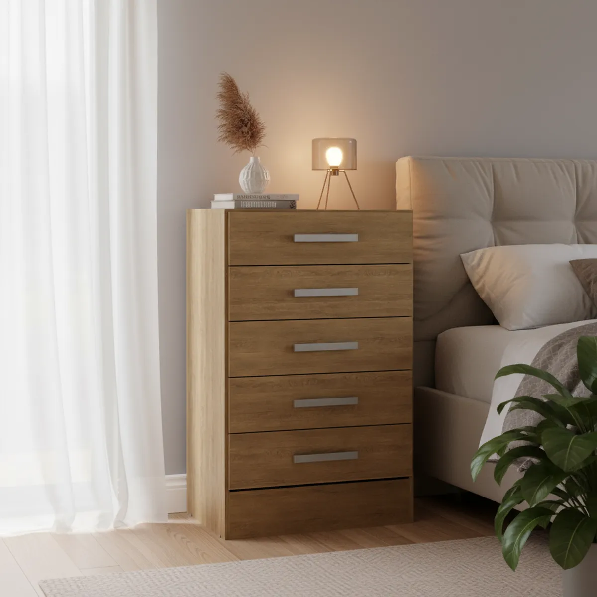 YARDAS - Cómoda 5 Cajón(es) S215 62x91x40 cm Teca