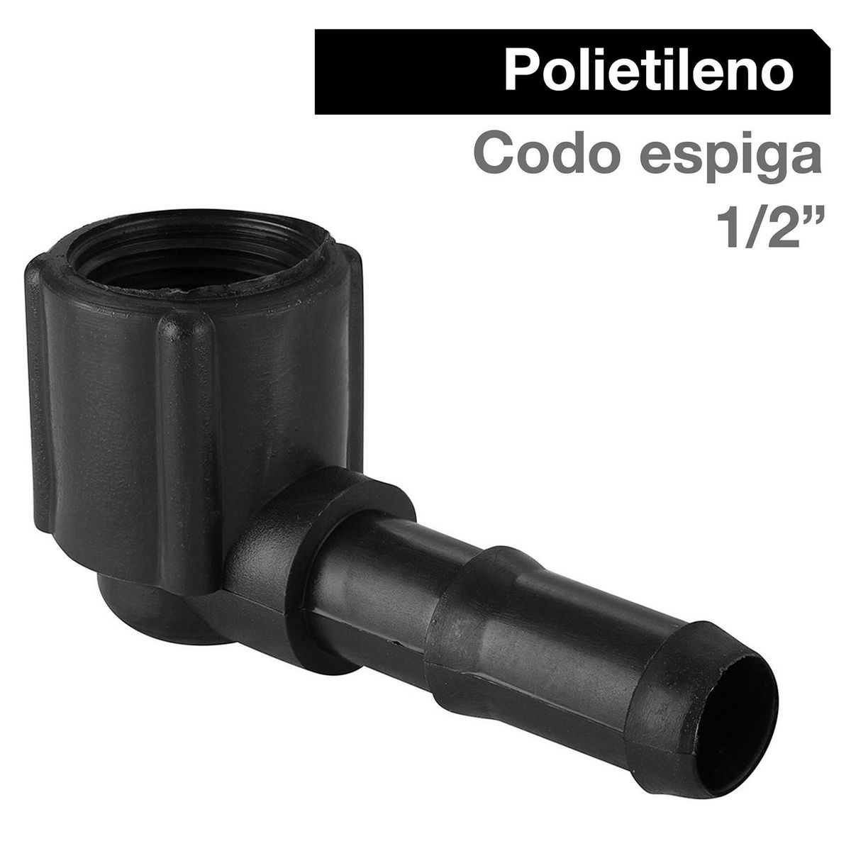 HOFFENS - Codo Polietileno PACK 3 1/2" Negro 3u
