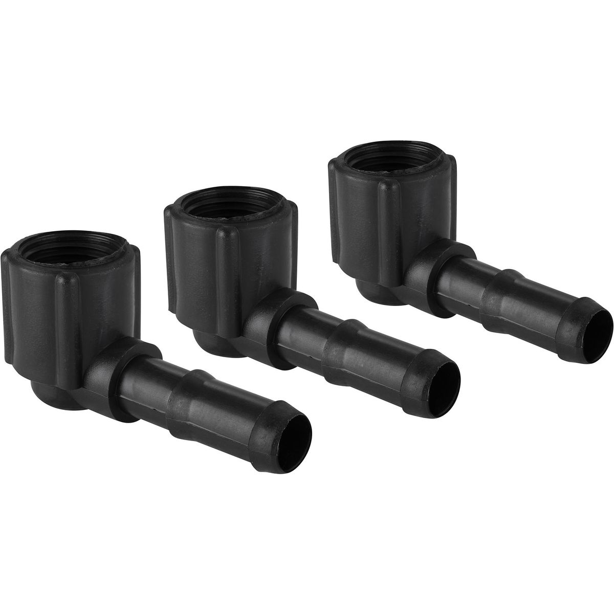 HOFFENS - Codo Polietileno PACK 3 1/2" Negro 3u
