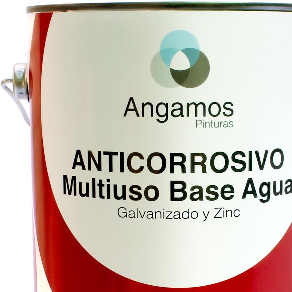 PINTURAS ANGAMOS - Anticorrosivo Base Agua Lata 3.8 l Mate Blanco