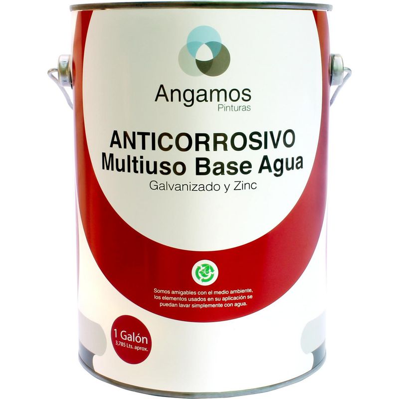 PINTURAS ANGAMOS - Anticorrosivo base agua rojo 1 gl