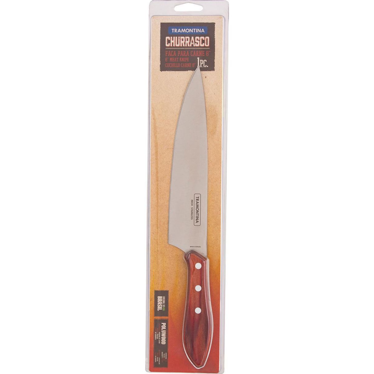 TRAMONTINA - Cuchillo Carnicero Tramontina Polywood Inoxidable 33.8 cm