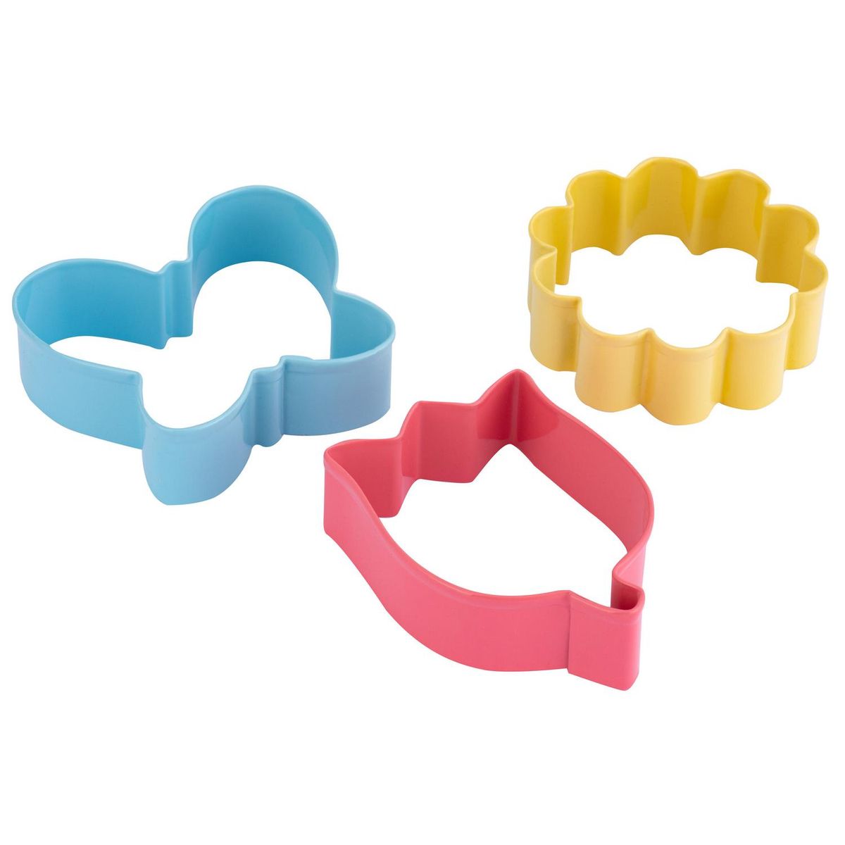 WILTON - Set 3 Cortadores Galletas Wilton Mariposa Flor Tulipán