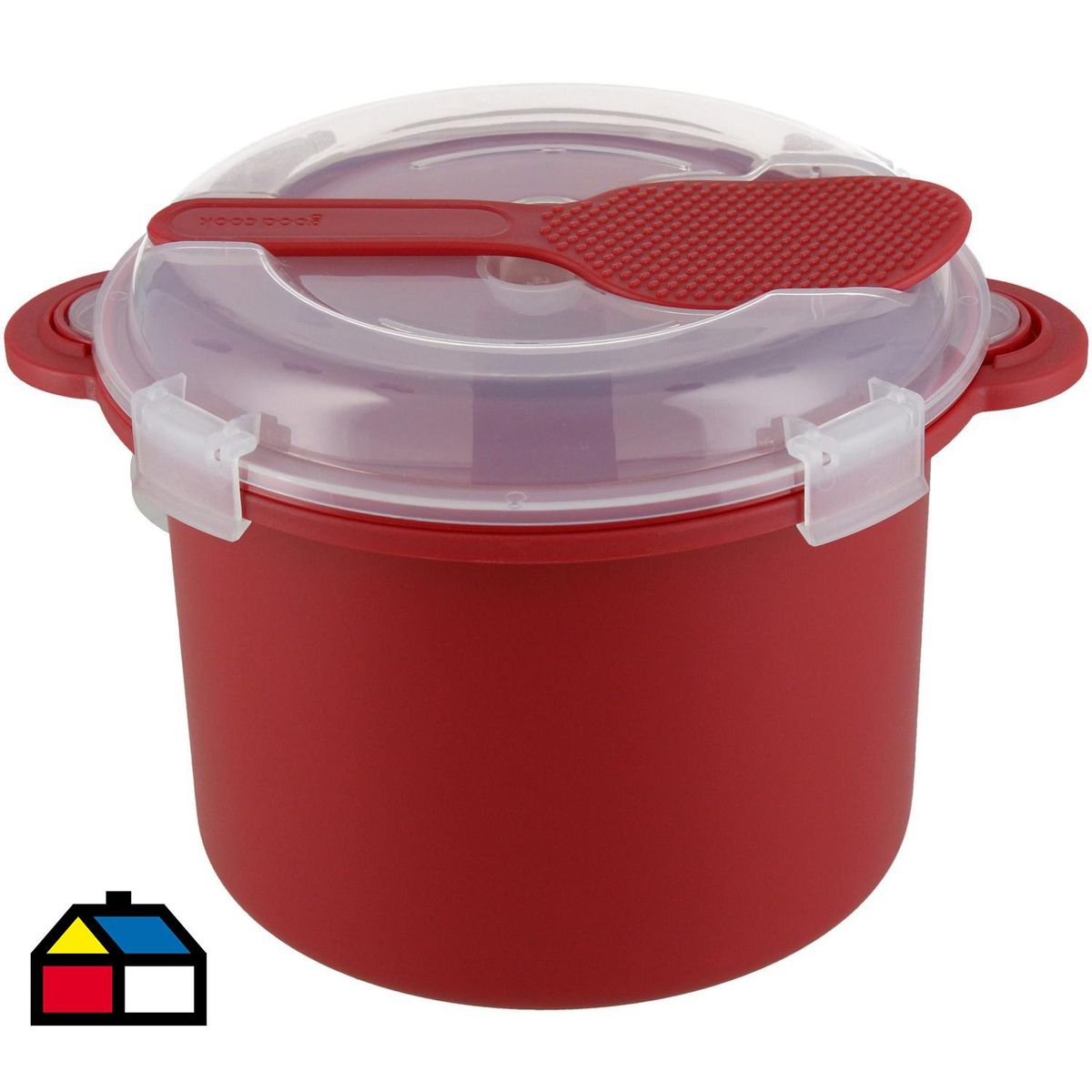GOOD COOK - Olla para microondas 15 cm plástico roja