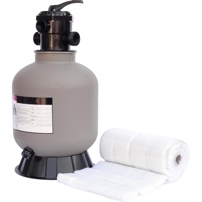 FLOWMAK - Kit Filtro de Piscina con Material Filtrante 116 l/min 0.1 HP