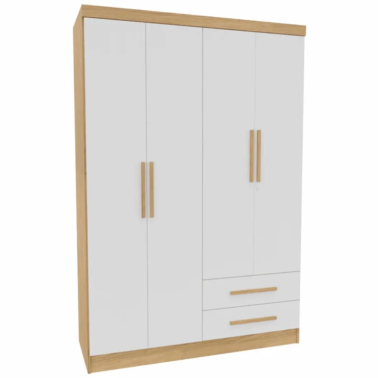 Clóset 4 Puerta(s) 2 Cajón(es) 2 Repisa(s) 121x180x47 cm Blanco