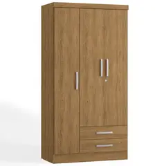 YARDAS - Clóset 3 Puerta(s) 2 Cajone(s) 3 Repisa(s) 91x180x47 cm Teca