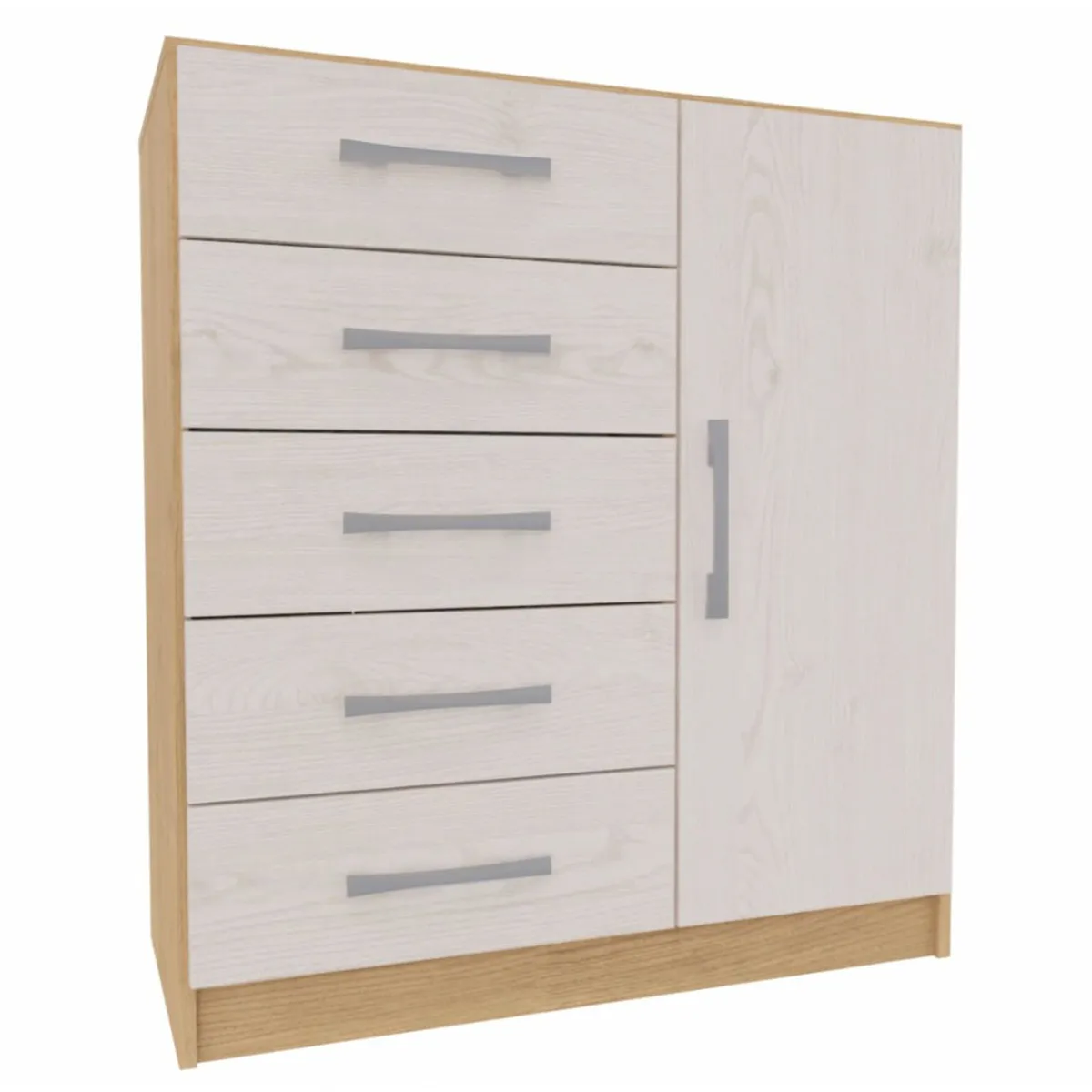 YARDAS - Cómoda 1 Puerta 5 Cajón(es) Y265 83x88x40 cm Multicolor