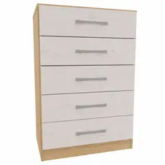 YARDAS - Cómoda 5 Cajón(es) Y215 62x91x40 cm Ocre/Blanco