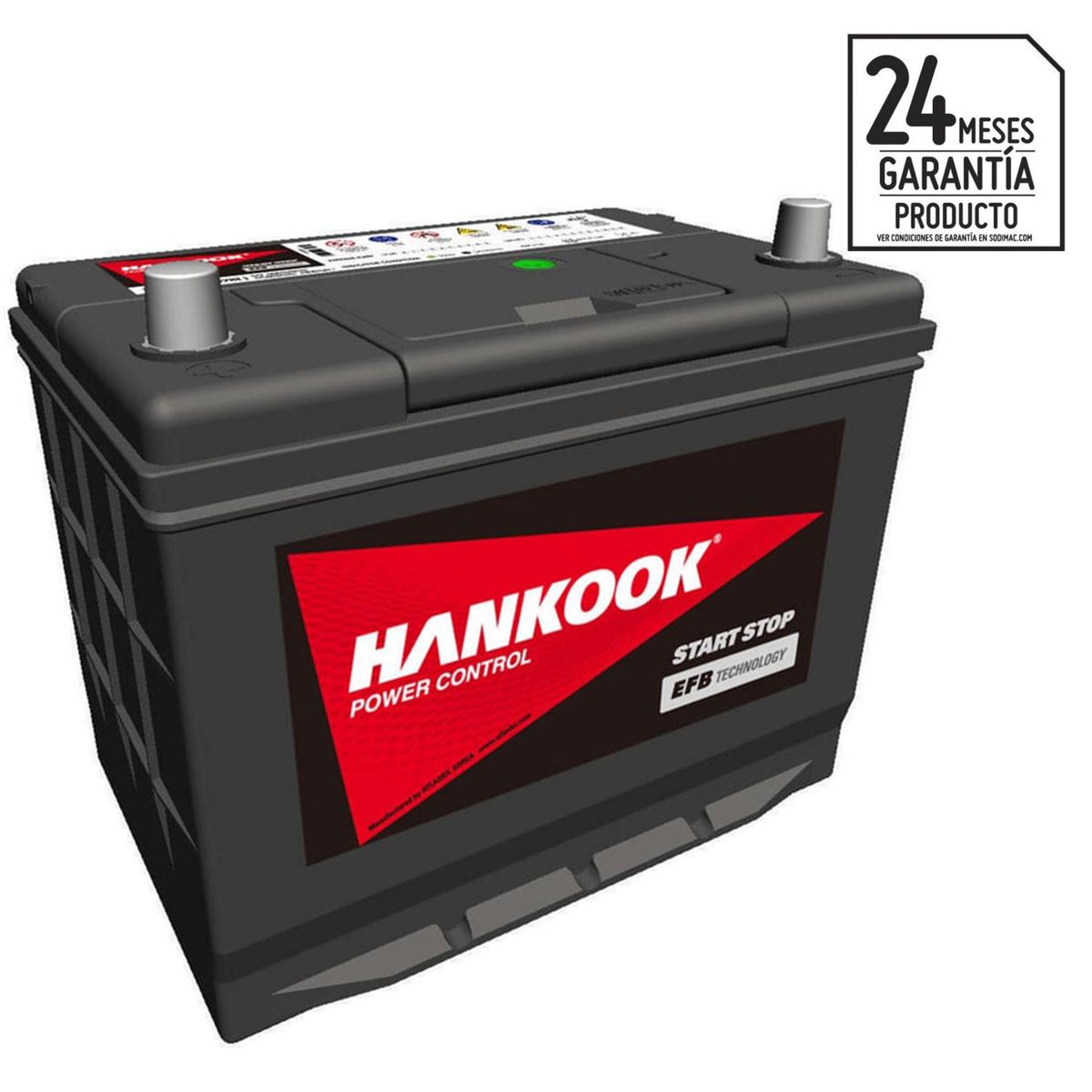 HANKOOK - Batería de Auto 68 Ah Positivo Derecho 730 CCA