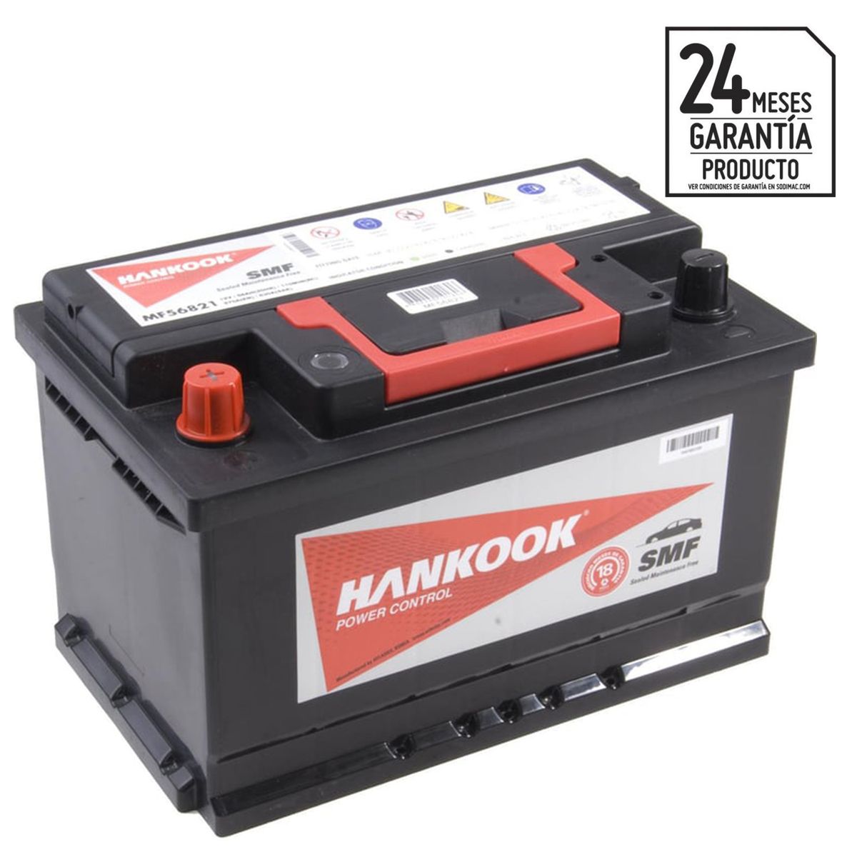 HANKOOK - Batería de Auto 68 Ah Positivo Izquierdo 570 CCA