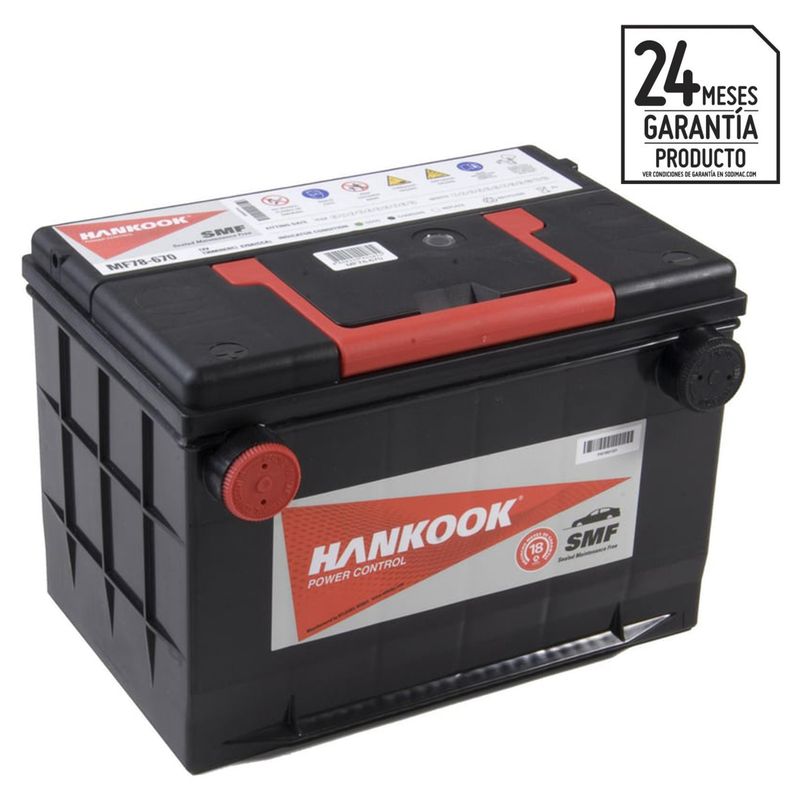 HANKOOK - Batería de Automóvil 75 Ah Positivo Izquierdo 670 CCA