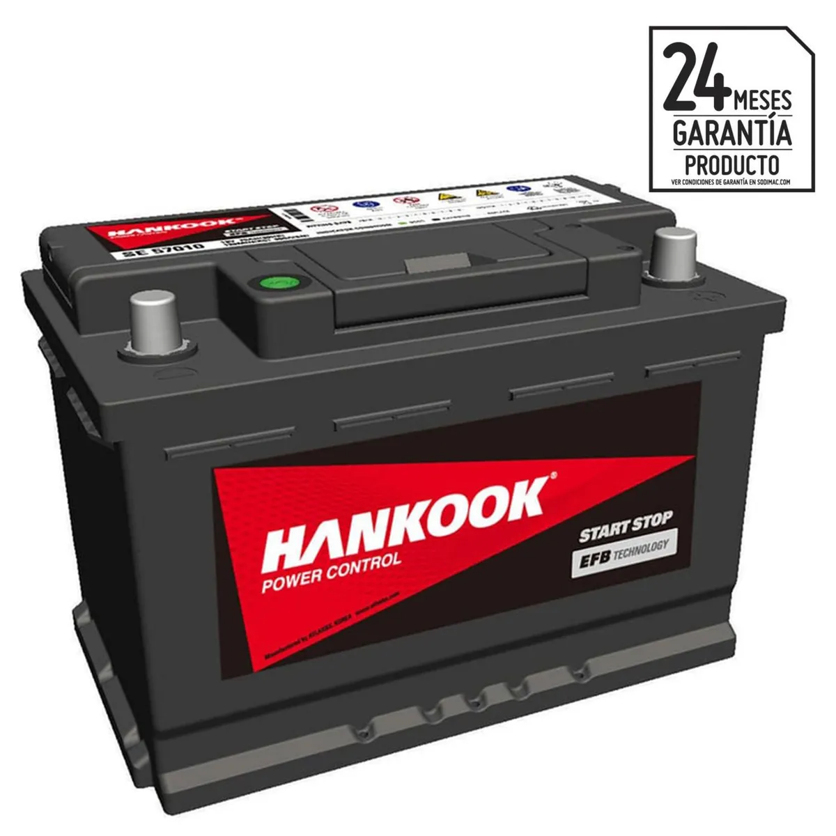 HANKOOK - Batería de Auto 70 Ah Positivo Derecho 650 CCA