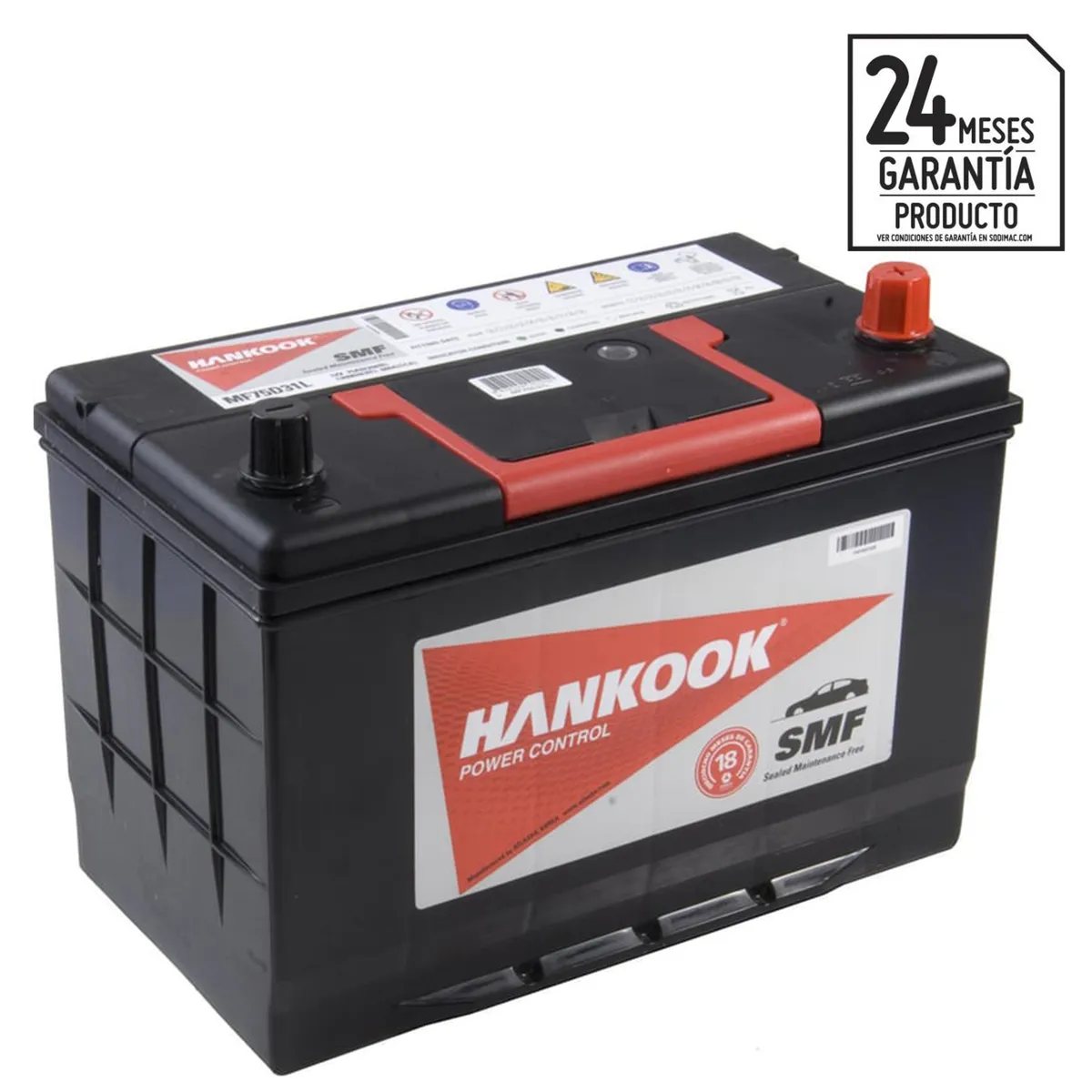 HANKOOK - Batería de Auto 75 Ah Positivo Derecho 660 CCA