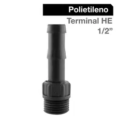HOFFENS - Terminal Polietileno PACK 3 1/2" Negro 3u