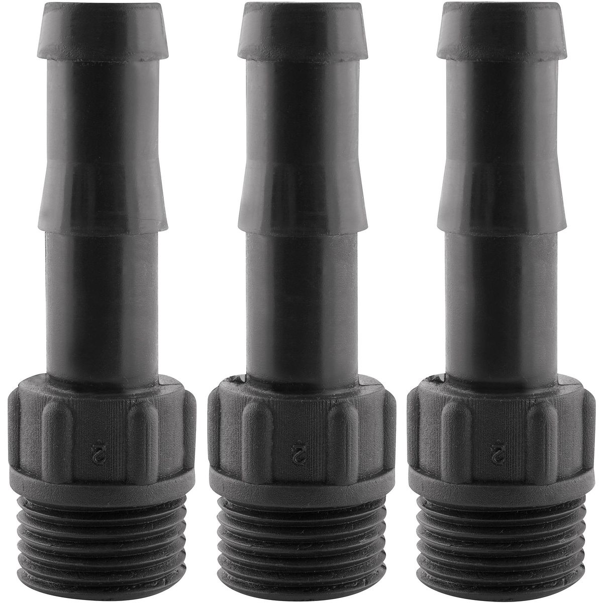 HOFFENS - Terminal Polietileno PACK 3 1/2" Negro 3u