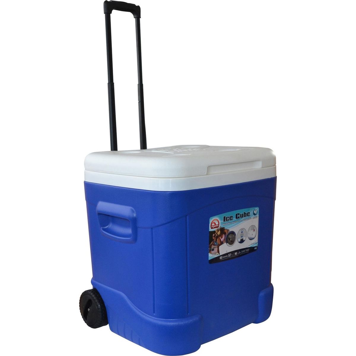 IGLOO - Nevera con Ruedas 56 l Azul/ Blanco