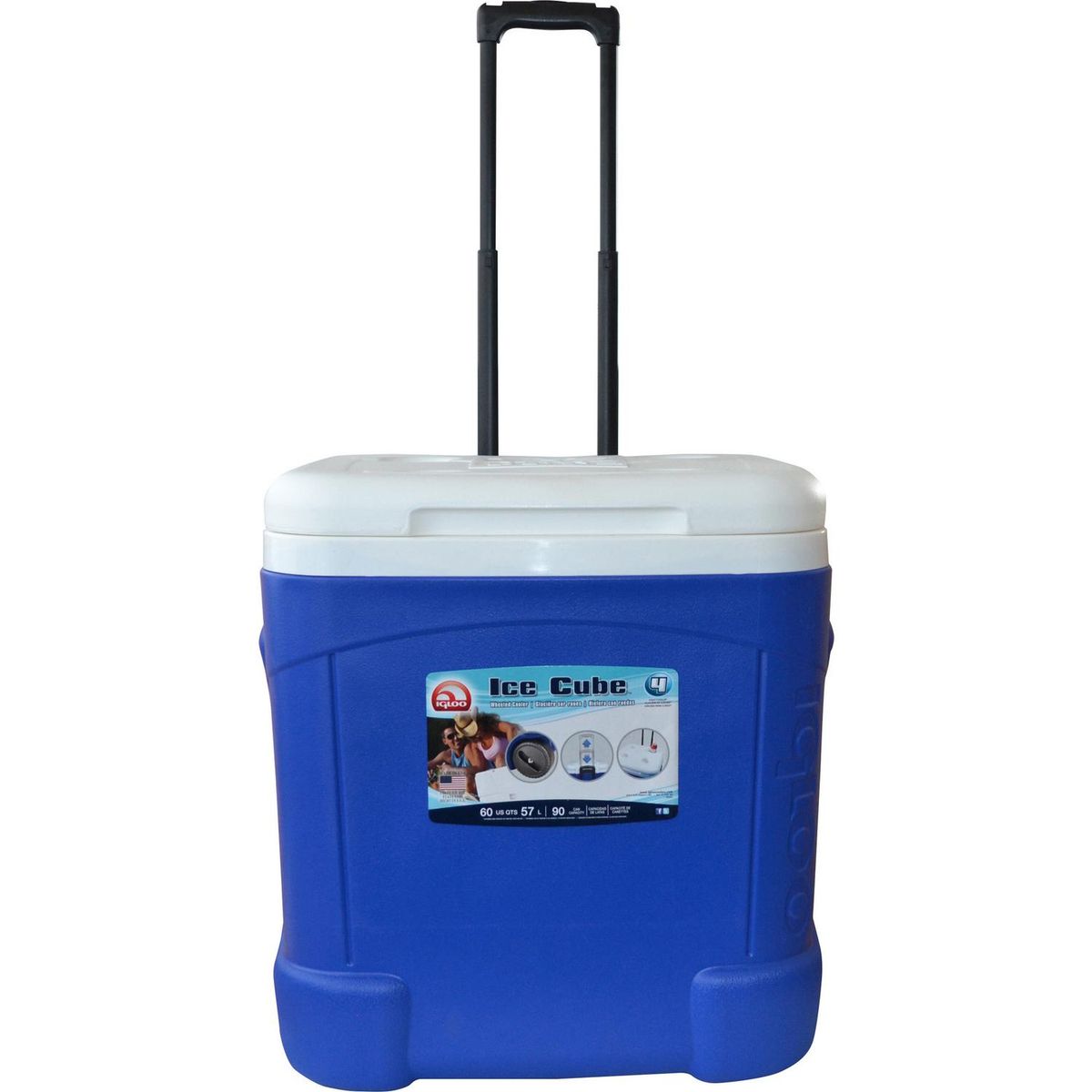 IGLOO - Nevera con Ruedas 56 l Azul/ Blanco