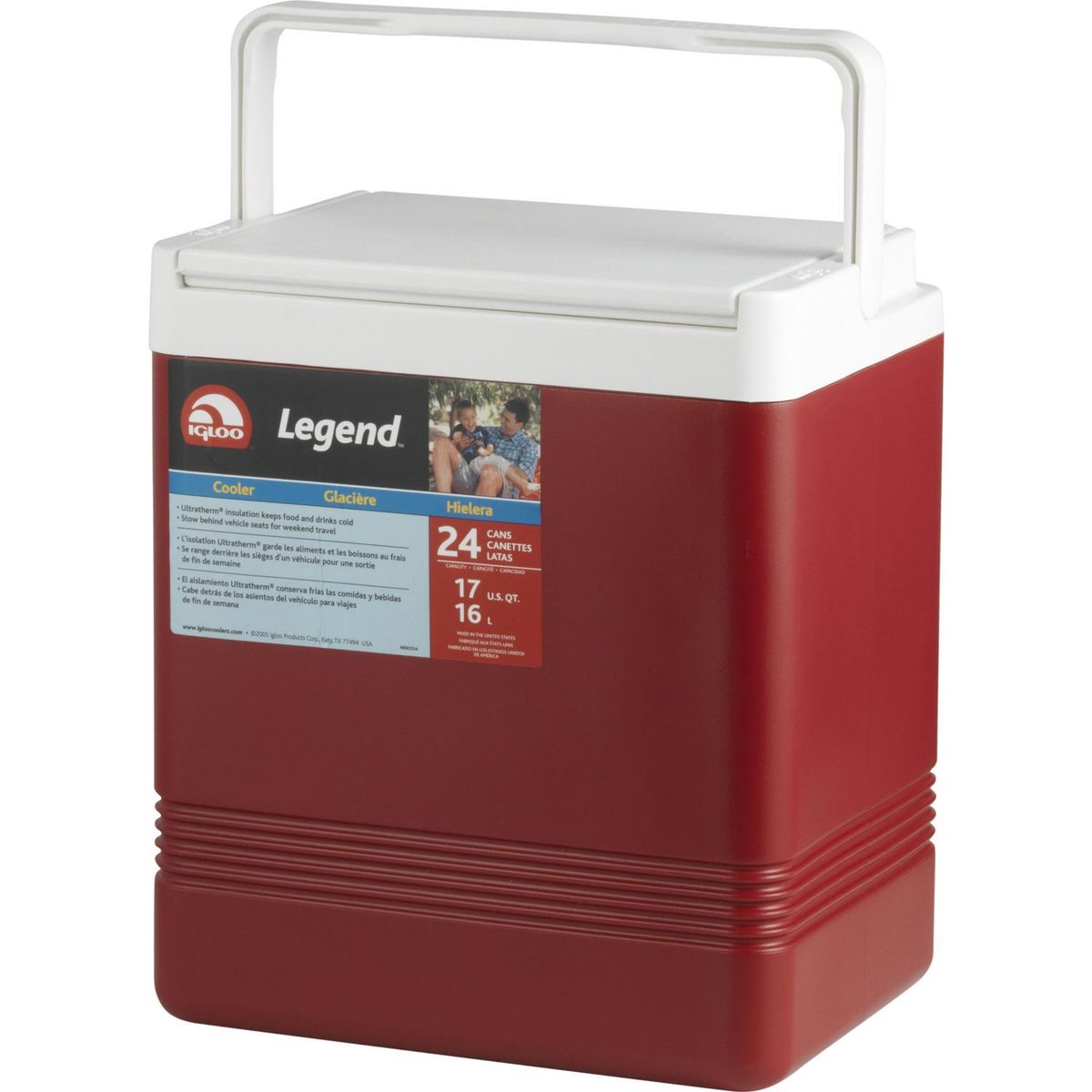 IGLOO - Nevera Igloo Legend 16 l Rojo/ Blanco