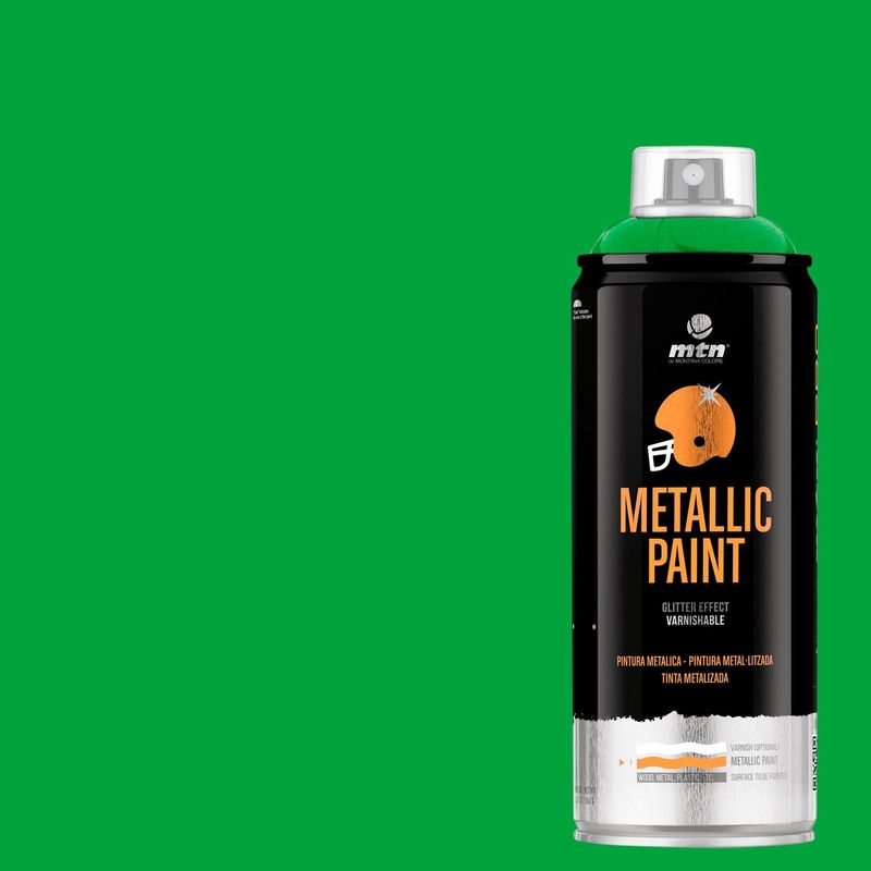 MONTANA COLORS - Pintura Metalizada en Spray Brillante Verde metálico 400 ml