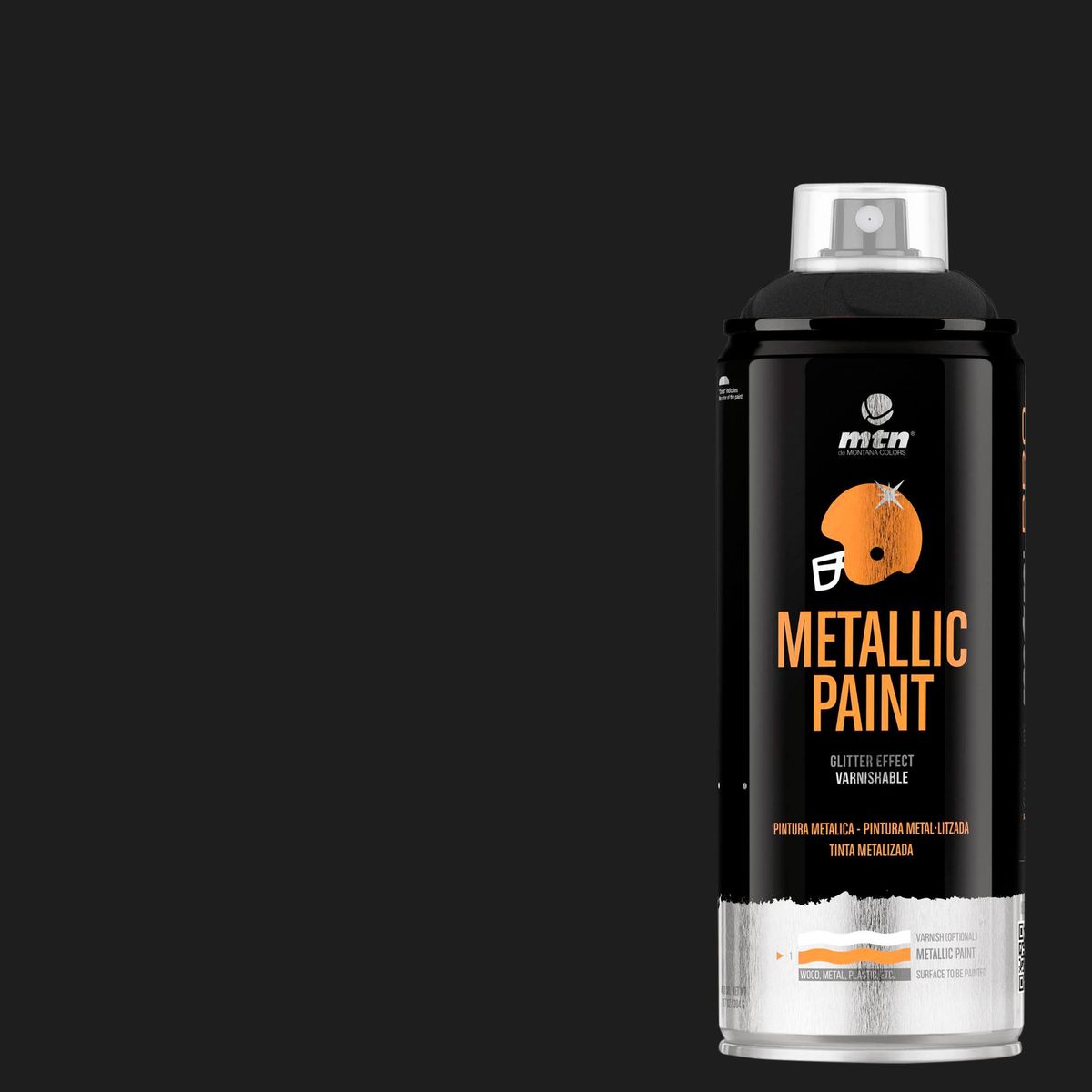 MONTANA COLORS - Pintura Metalizada Spray 0.4 l Brillante Negro