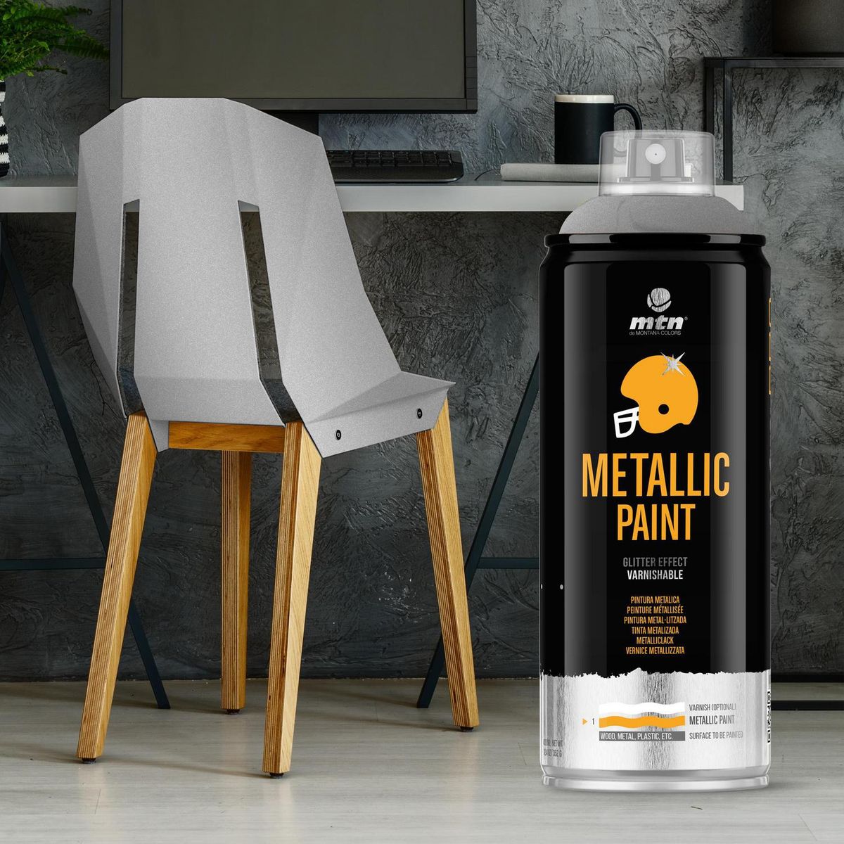 MONTANA COLORS - Pintura Metalizada Spray 0.4 l Brillante Metálico