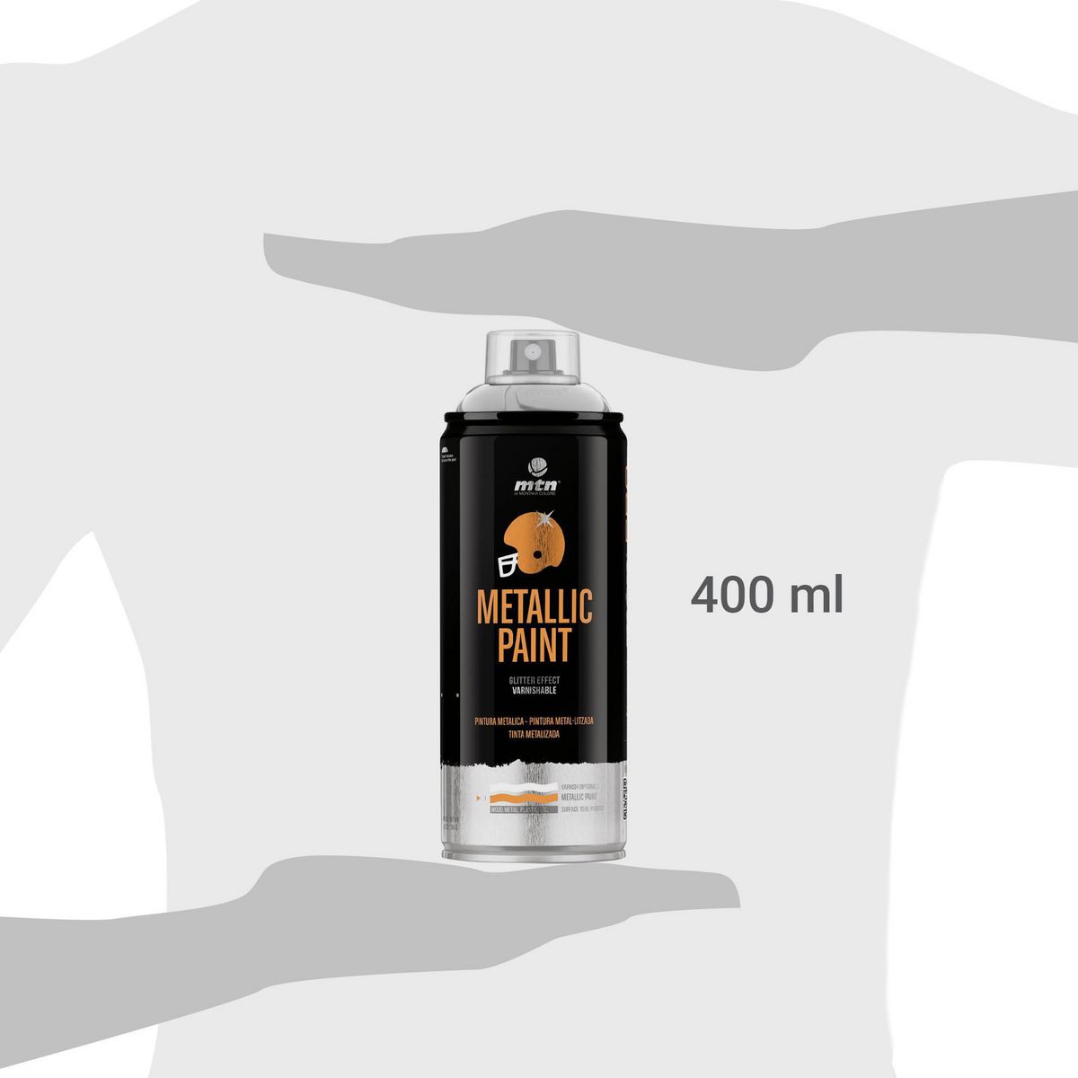 Pintura Metalizada Spray 0.4 l Brillante Metálico, marca MONTANA COLORS - Foto 2