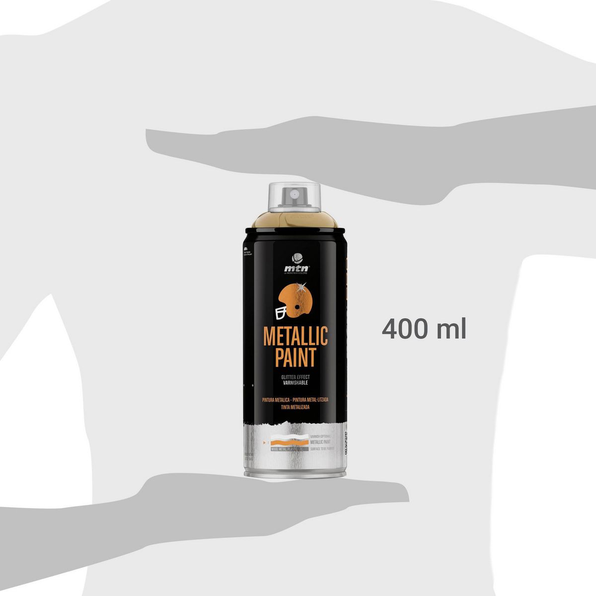 MONTANA COLORS - Pintura Metalizada Spray 0.4 l Brillante Dorado