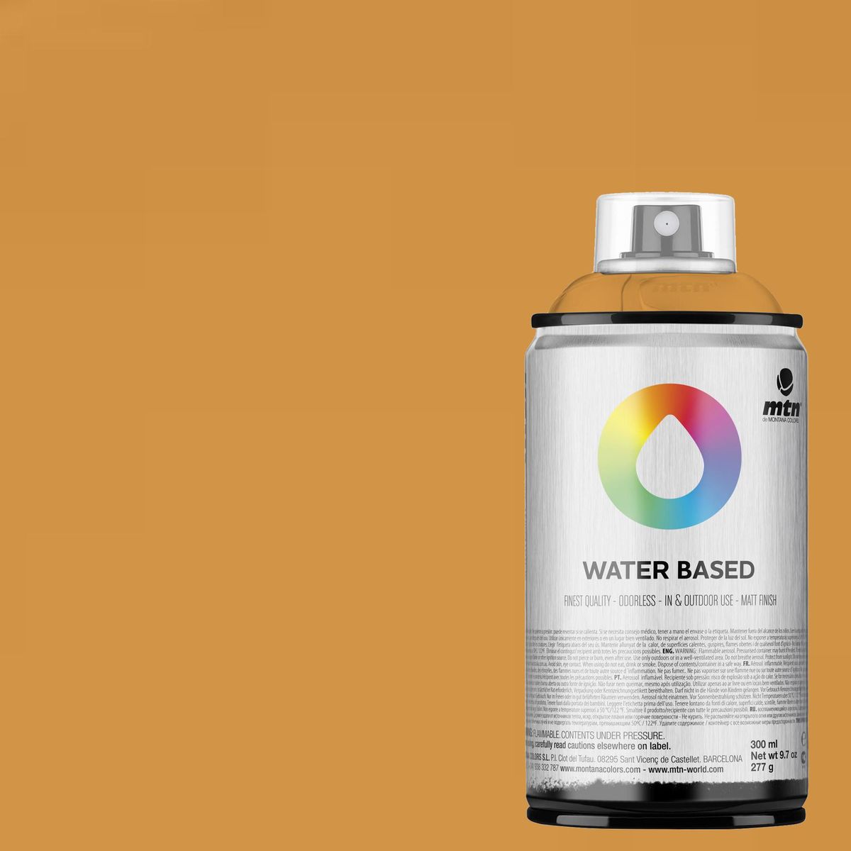 MONTANA COLORS - Pintura Base Agua Spray 0.3 l Mate Naranja claro