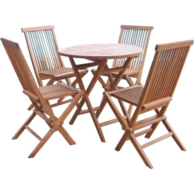 GRUPO LINK - Juego de Comedor Plegable 4 Personas