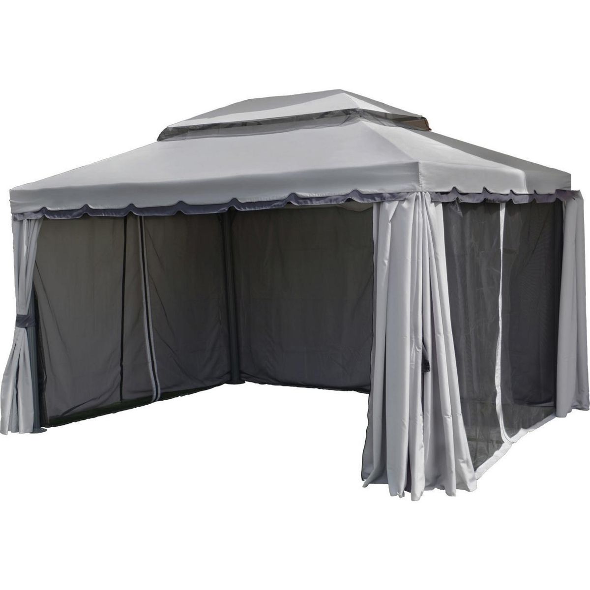 GRUPO LINK - Toldo con Cotinas Pérgola 4x3 metros Gris