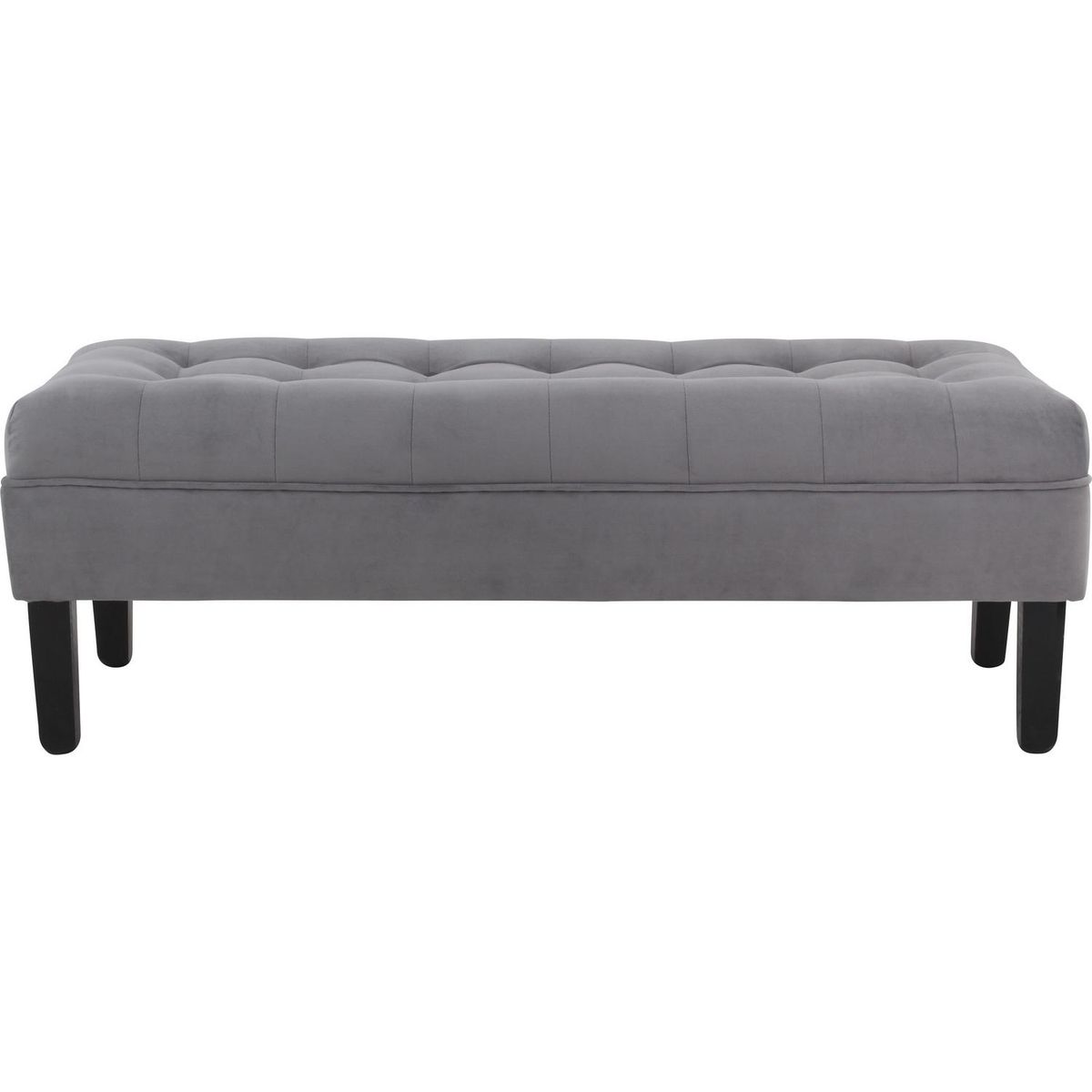 BODEVIR - Banqueta 42x45x120 cm felpa gris