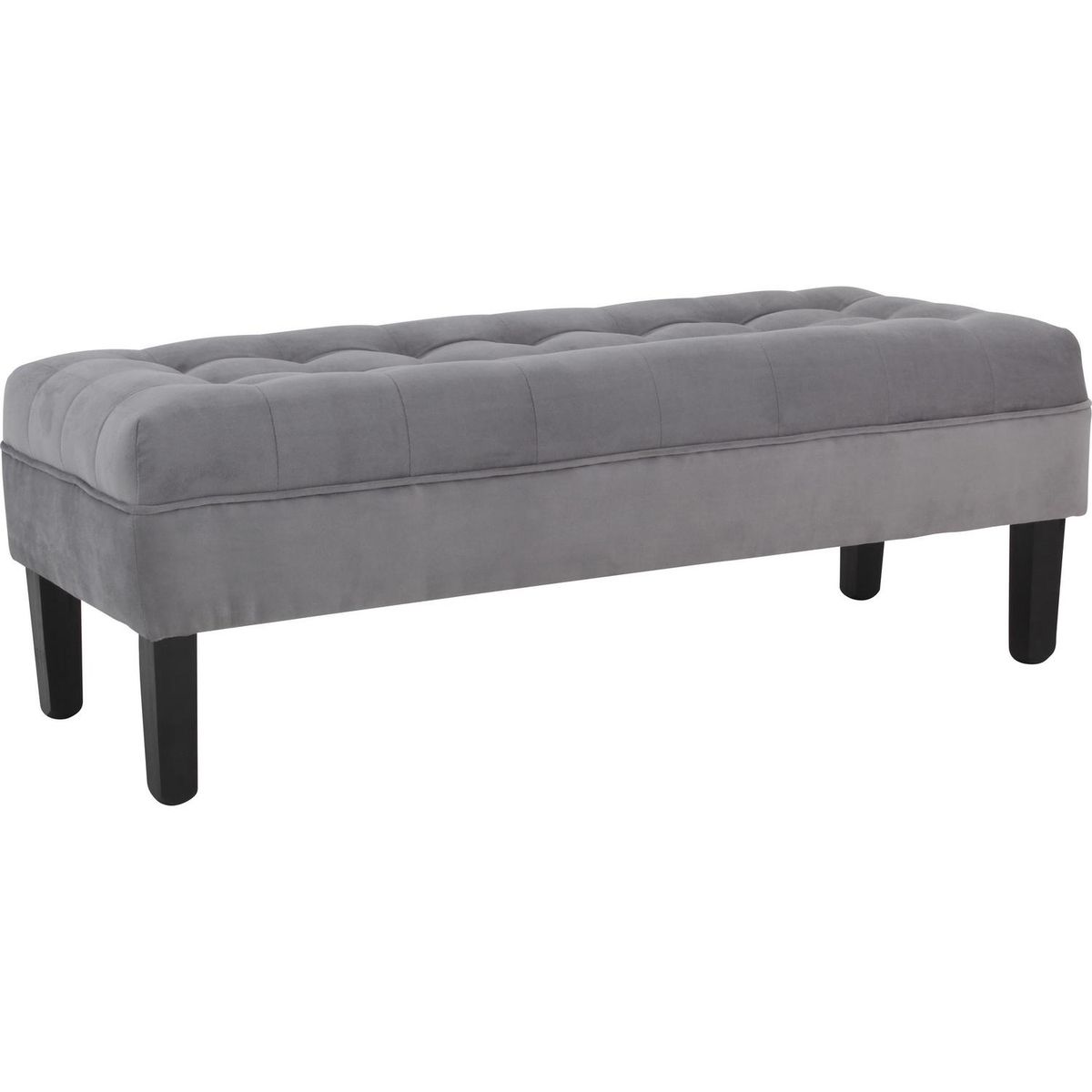 BODEVIR - Banqueta 42x45x120 cm felpa gris