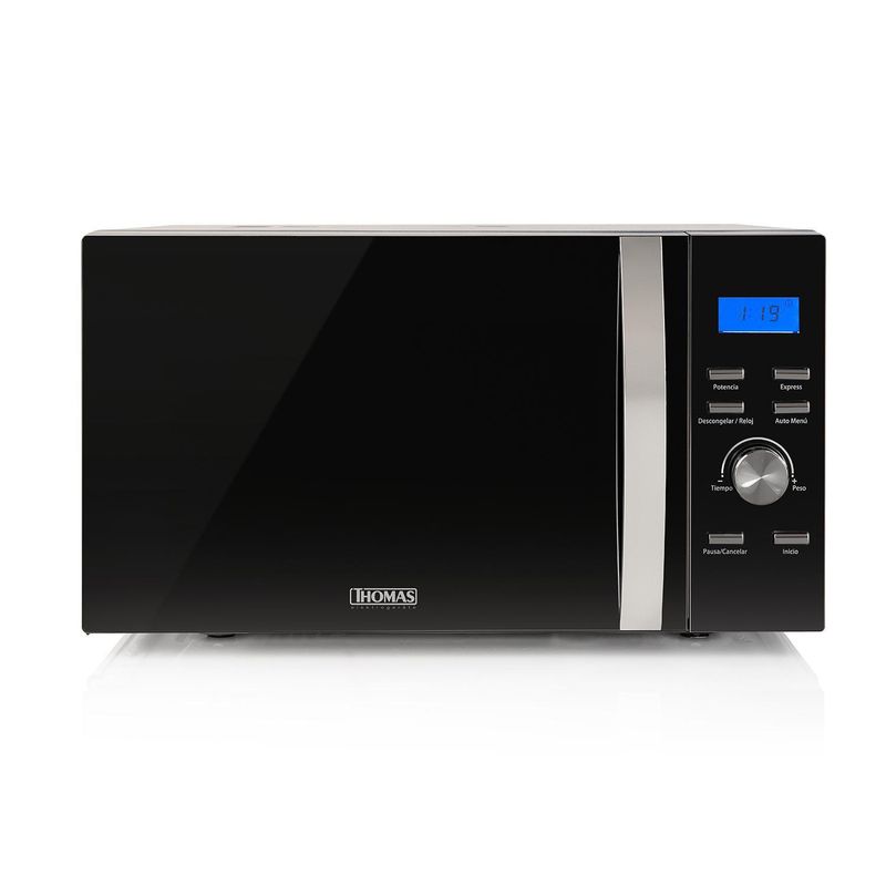 THOMAS - Microondas Digital 25 Litros Gris frente espejado TH-25DM