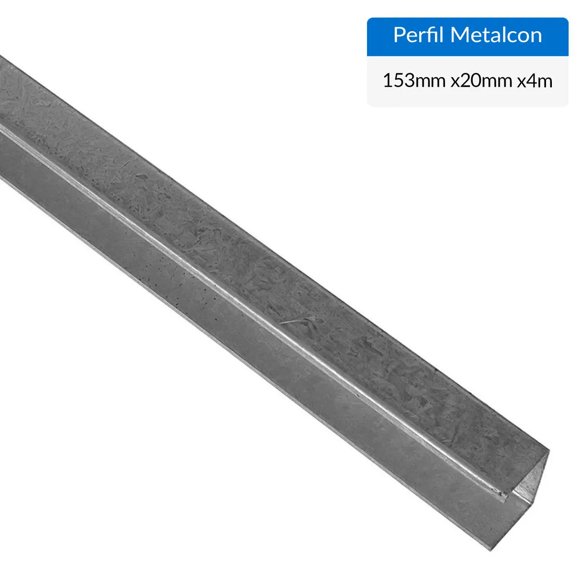 GENERICO - Perfil estructural U Metal 153x20x1 mm 4 m